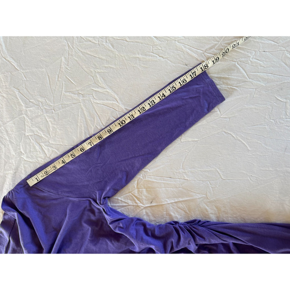 Patagonia Purple Ruched Knit Dress 3/4 Sleeve Sz S Small Organic Cotton Blend - Picture 7 of 8